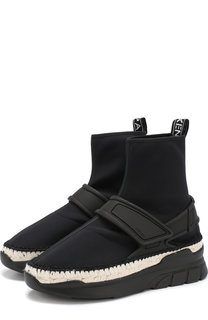 Высокие текстильные кроссовки K-Lastic с джутовой отделкой Kenzo