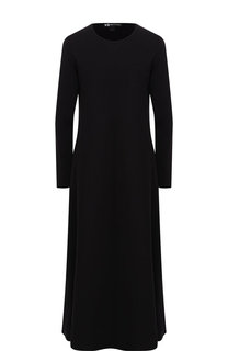 Однотонное платье-миди с принтом на спине Y-3