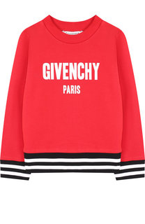 Хлопковый свитшот с логотипом бренда Givenchy