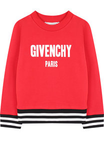 Хлопковый свитшот с логотипом бренда Givenchy