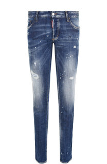 Джинсы прямого кроя с потертостями Dsquared2