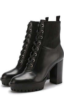 Кожаные ботильоны Martis на устойчивом каблуке Gianvito Rossi