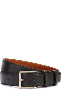 Кожаный ремень с металлической пряжкой Santoni