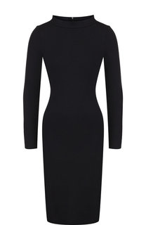 Однотонное мини-платье с воротником-стойкой Emporio Armani