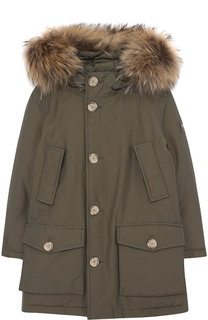 Парка с меховой отделкой на капюшоне Woolrich