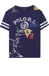 Хлопковая футболка с принтом Polo Ralph Lauren