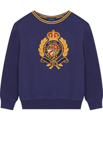 Хлопковый свитшот с принтом Polo Ralph Lauren