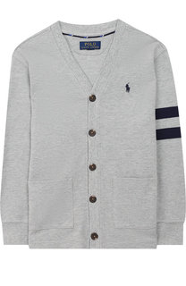 Хлопковый кардиган с логотипом бренда Polo Ralph Lauren