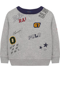 Хлопковый свитшот с принтом Polo Ralph Lauren