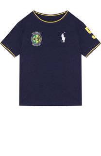 Хлопковая футболка с логотипом сборной Бразилии Polo Ralph Lauren
