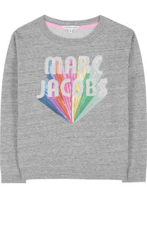Хлопковый свитшот с пайетками Marc Jacobs