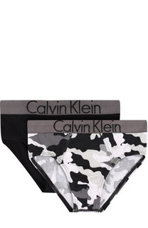 Комплект из двух хлопковых брифов с широкой резинкой Calvin Klein Underwear
