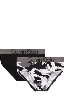 Комплект из двух хлопковых брифов с широкой резинкой Calvin Klein Underwear