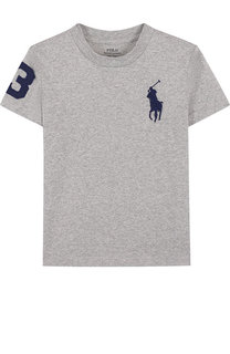 Хлопковая футболка с логотипом бренда Polo Ralph Lauren