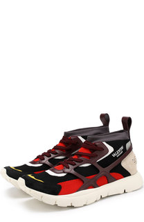 Комбинированные кроссовки Valentino Garavani Sound High на шнуровке Valentino