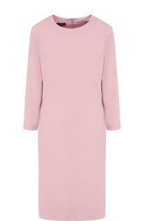 Однотонное платье из смеси шерсти и хлопка Escada