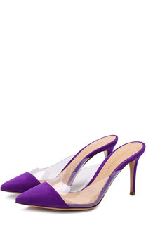 Замшевые мюли Plexi на шпильке Gianvito Rossi