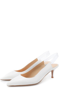 Кожаные туфли Eva на каблуке kitten heel Gianvito Rossi