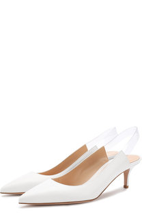 Кожаные туфли Eva на каблуке kitten heel Gianvito Rossi