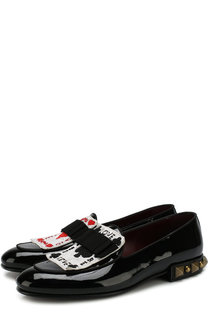 Лаковые лоферы Lucas с отделкой Dolce & Gabbana