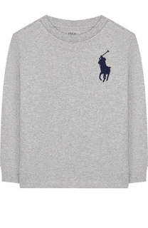 Хлопковый лонгслив с нашивкой Polo Ralph Lauren