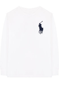 Хлопковый лонгслив с нашивкой Polo Ralph Lauren