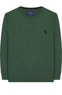 Хлопковый пуловер с круглым вырезом Polo Ralph Lauren