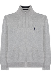 Хлопковый кардиган на молнии с воротником-стойкой Polo Ralph Lauren