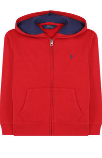 Хлопковый кардиган на молнии с капюшоном Polo Ralph Lauren