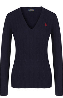 Пуловер фактурной вязки с V-образным вырезом Polo Ralph Lauren