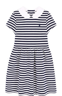 Хлопковое платье в полоску Polo Ralph Lauren