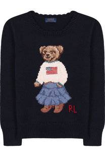 Хлопковый пуловер с вышивкой Polo Ralph Lauren