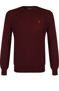 Шерстяной джемпер с логотипом бренда Polo Ralph Lauren