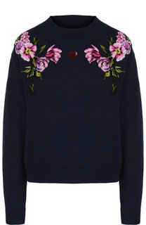 Кашемировый пуловер с декоративной нашивкой Dolce & Gabbana