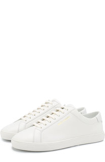 Кожаные кеды Andy на шнуровке Saint Laurent