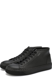 Высокие кожаные кеды на шнуровке Lanvin