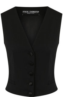 Приталенный жилет из смеси шерсти и шелка Dolce & Gabbana