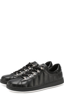 Кожаные кеды на шнуровке Balmain