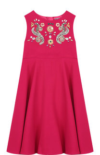 Платье с вышивкой без рукавов Dolce & Gabbana