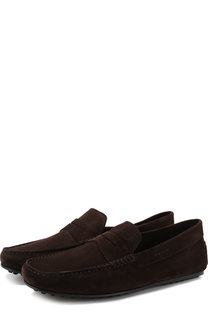 Замшевые мокасины с перемычкой Tod’s Tods