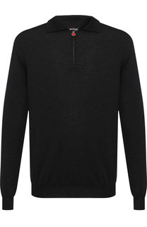 Поло с длинными рукавами из смеси кашемира и шелка Kiton