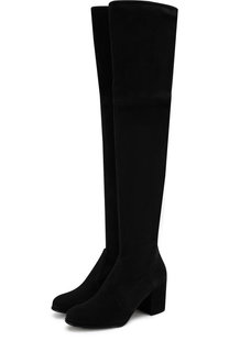 Замшевые ботфорты на устойчивом каблуке Stuart Weitzman