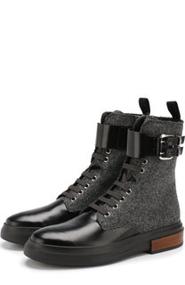 Комбинированные ботинки на шнуровке Tod’s Tods