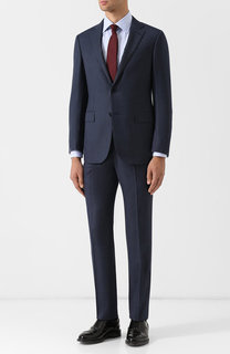 Шерстяной костюм с пиджаком на двух пуговицах Ermenegildo Zegna