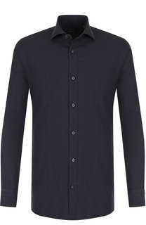 Хлопковая рубашка с воротником акула Z Zegna