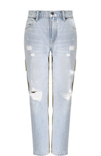 Укороченные джинсы с потертостями Denim X Alexander Wang