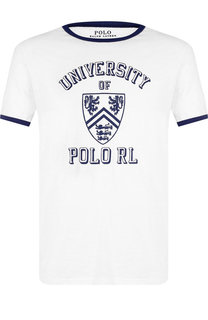 Хлопковая футболка с принтом Polo Ralph Lauren
