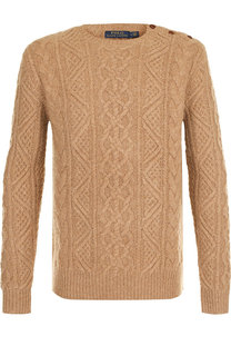 Шерстяной свитер фактурной вязки Polo Ralph Lauren