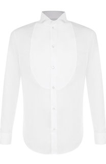 Хлопковая сорочка с воротником бабочка Emporio Armani
