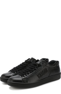 Кожаные кроссовки на шнуровке Kenzo